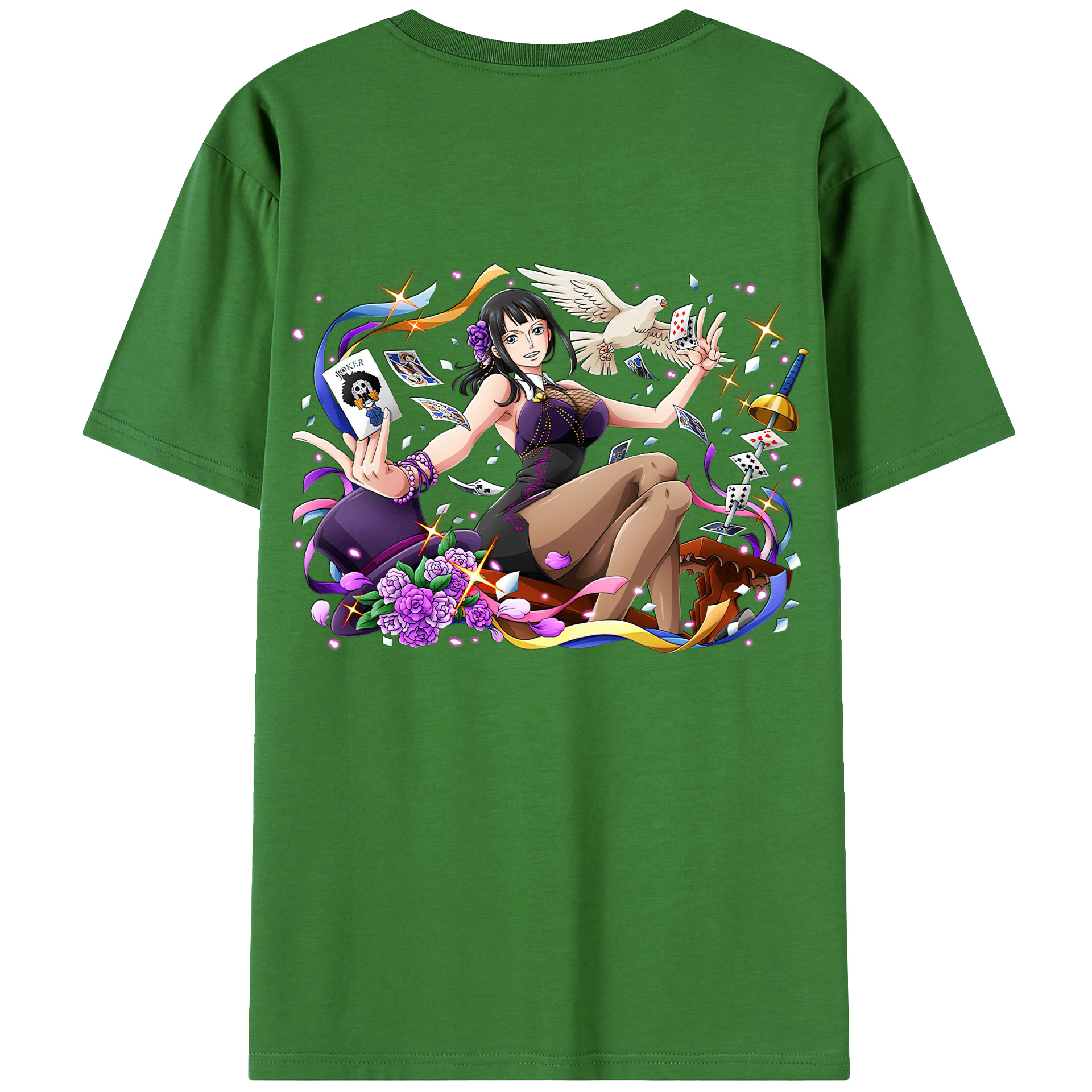 ワンピース ニコ・ロビン ONE PIECE Nico Robin レディース半袖Tシャツ(バックプリント)